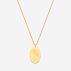 Gold Birth Flower Pendant Necklace