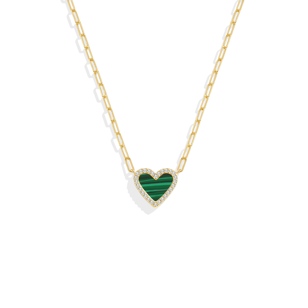 Dainty Heart Paperclip Necklace