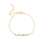 To My Bestie Dainty Triple Wave Friendship Bracelet