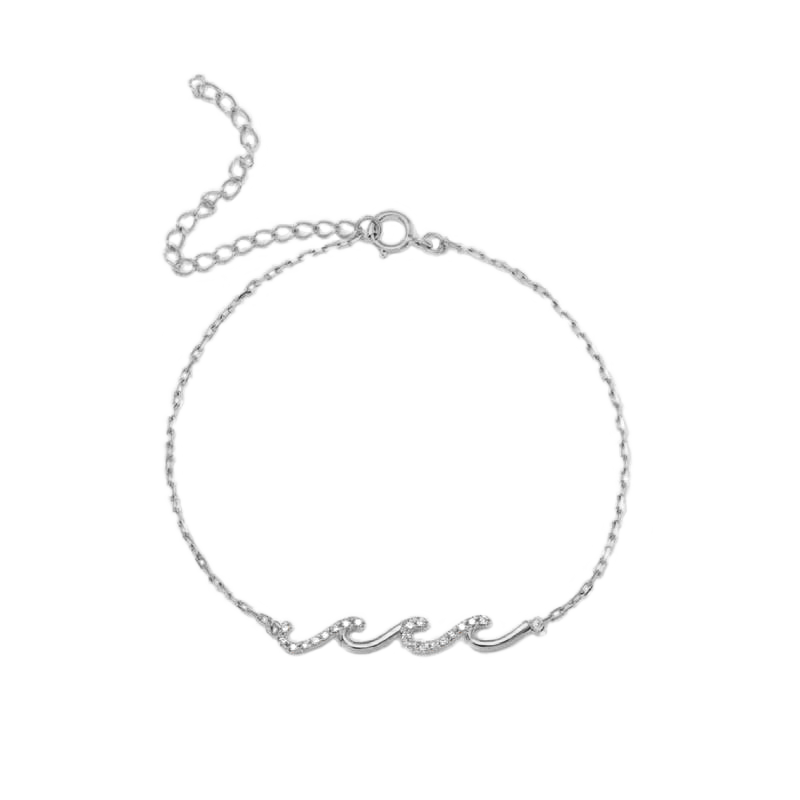 To My Bestie Dainty Triple Wave Friendship Bracelet