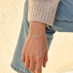 To My Bestie Dainty Triple Wave Friendship Bracelet