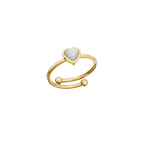 Dainty Heart Birthstone Ring