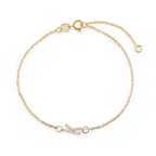 The Skinny Diamond Initial Bracelet