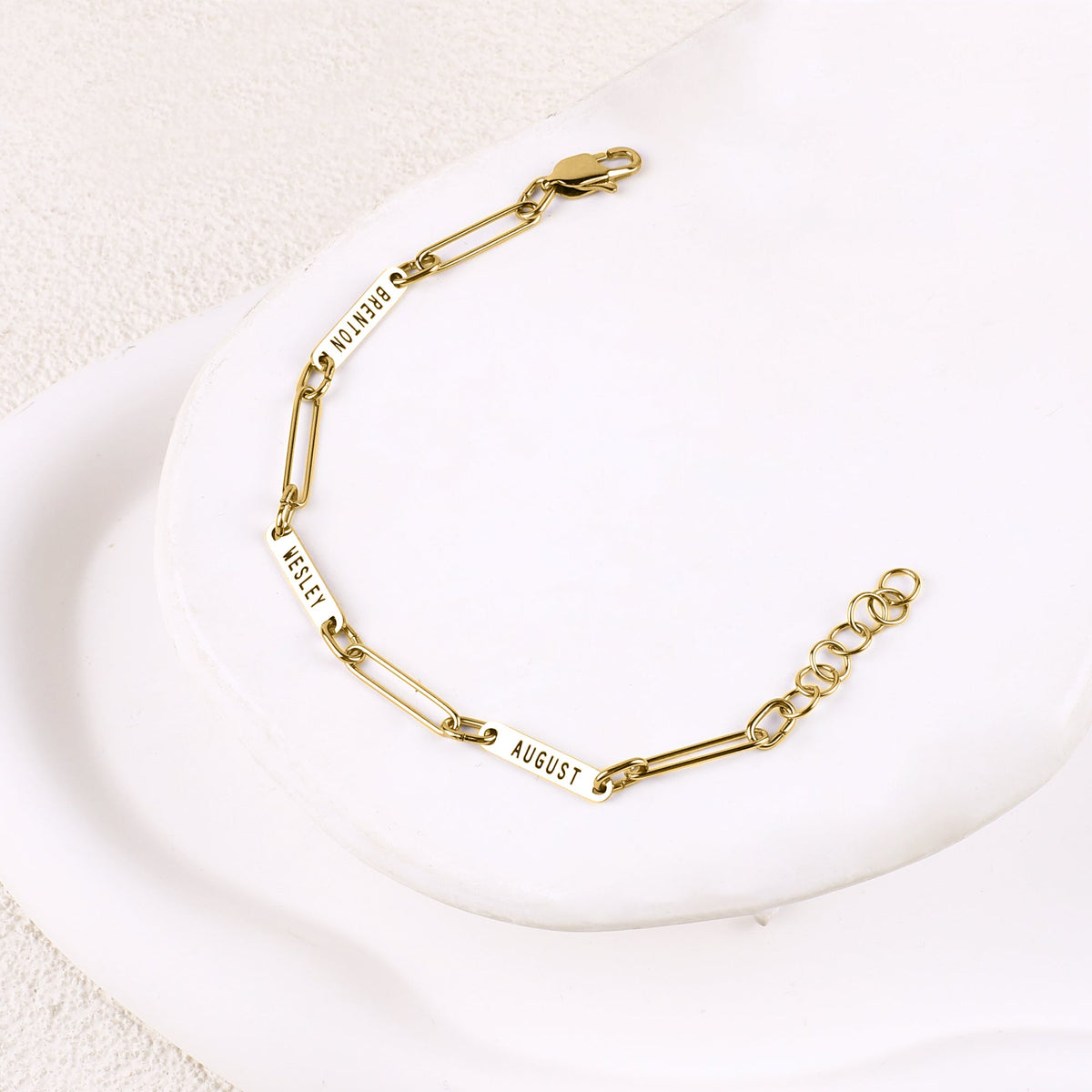 Personalized Paperclip Name Bracelet