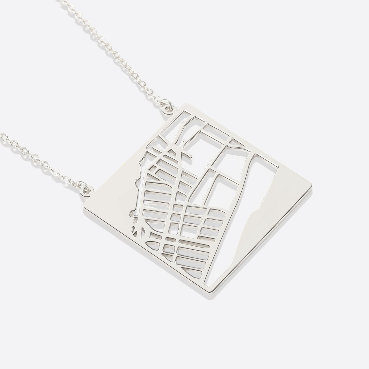 Custom Map Pendant Necklace