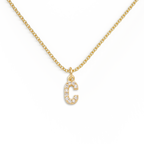 Pavé Uppercase Initial Necklace