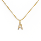 Pavé Uppercase Initial Necklace