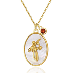 Pearl Birth Flower Pendant Necklace