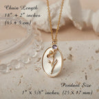 Pearl Birth Flower Pendant Necklace