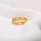 Personalized Stamped Flower Ring
