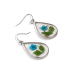 Pressed Birth Flower Earrings