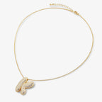 Pave Bubble Initial Necklace