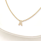 Pavé Uppercase Initial Necklace