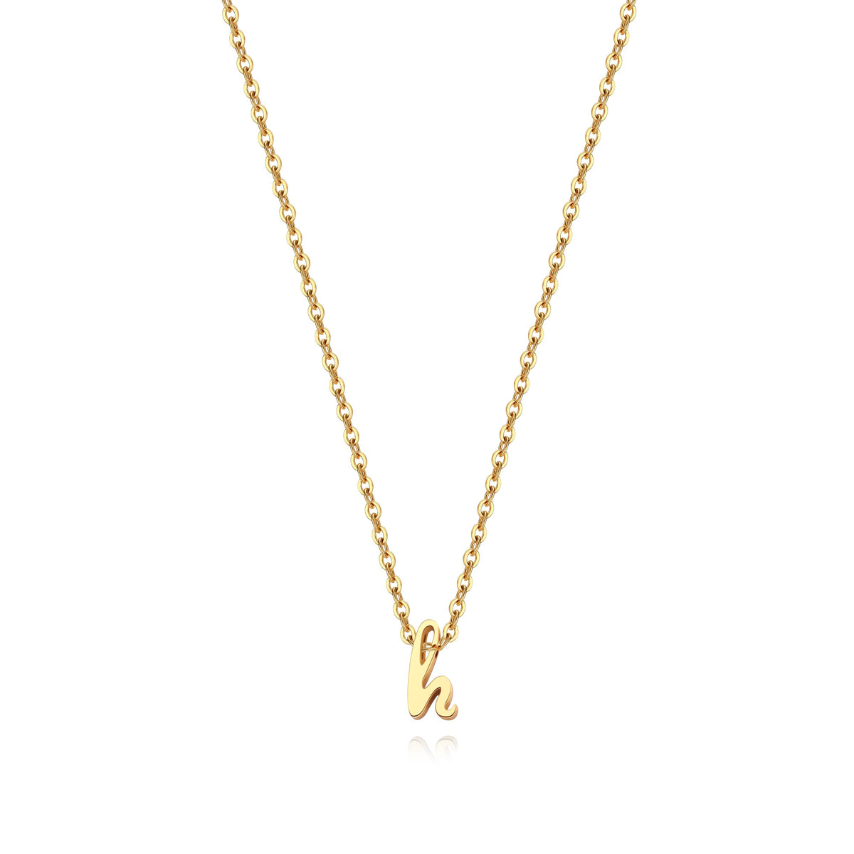 Tiny Script Initial Necklace