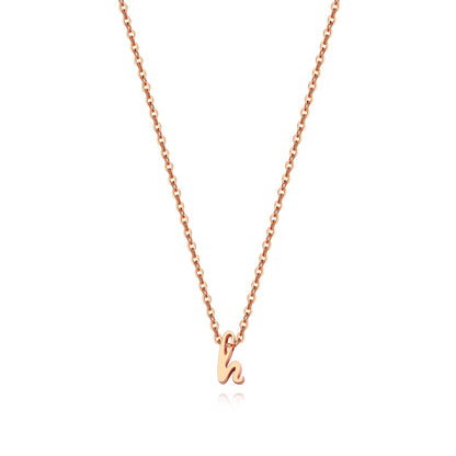 Tiny Script Initial Necklace