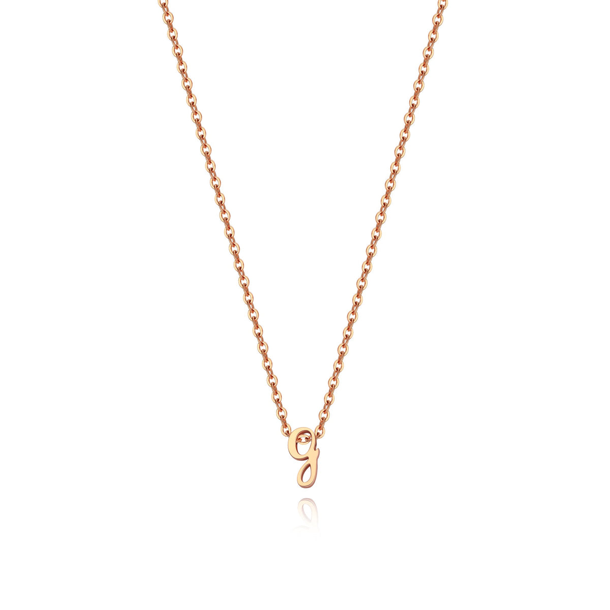 Tiny Script Initial Necklace