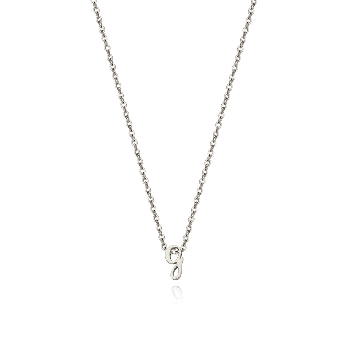 Tiny Script Initial Necklace