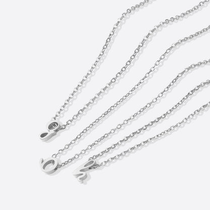 Tiny Script Initial Necklace